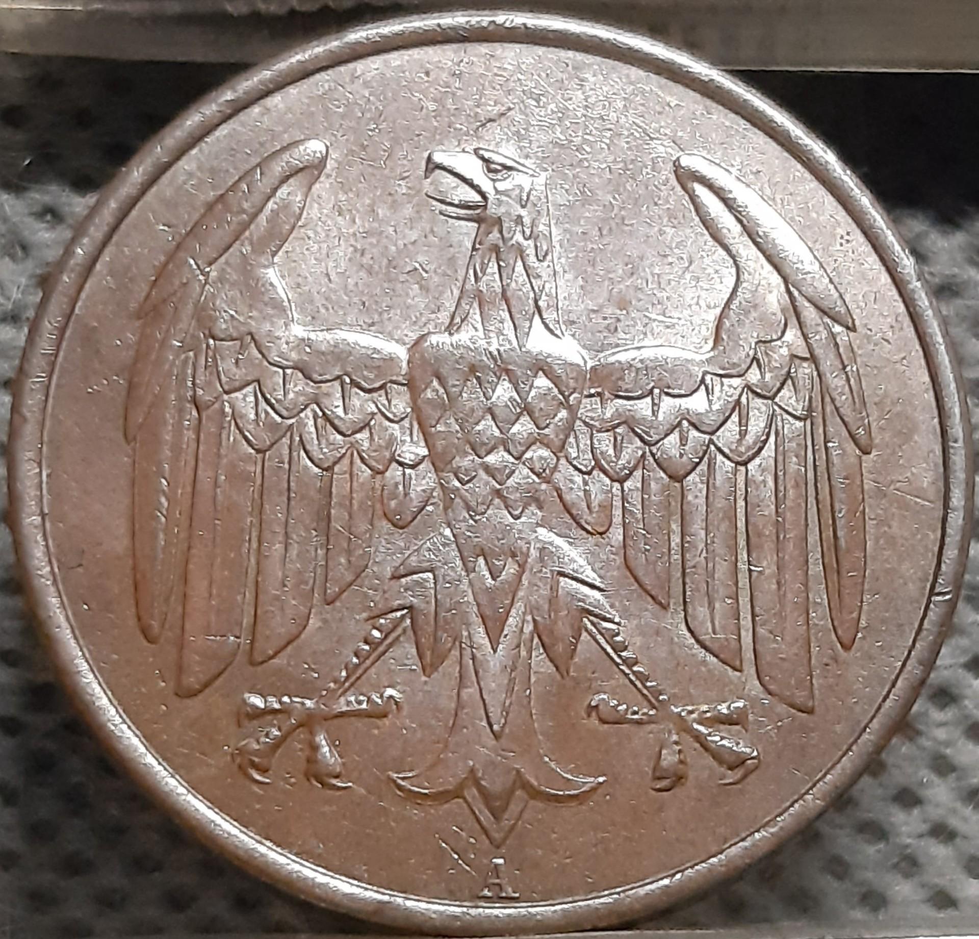 Vokietija 4 Reichspfenigai 1932 A KM#75 (2379)