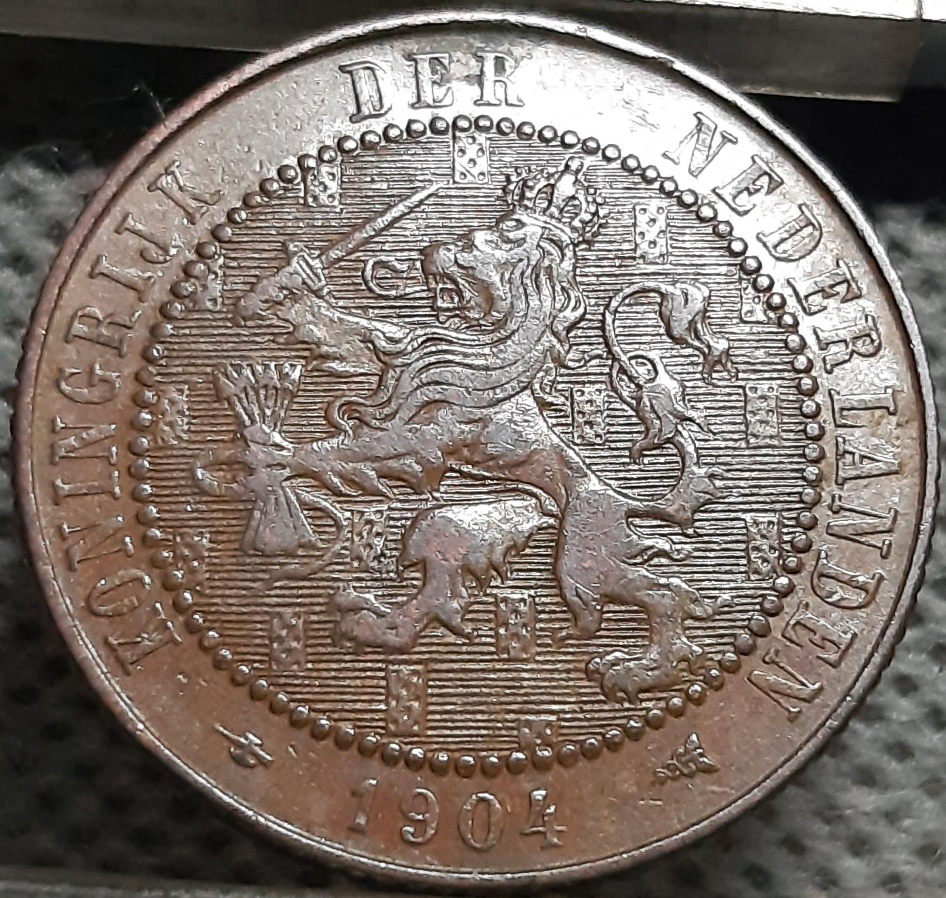 Nyderlandai 2 1/2 Cento 1904 KM#134 (2384)