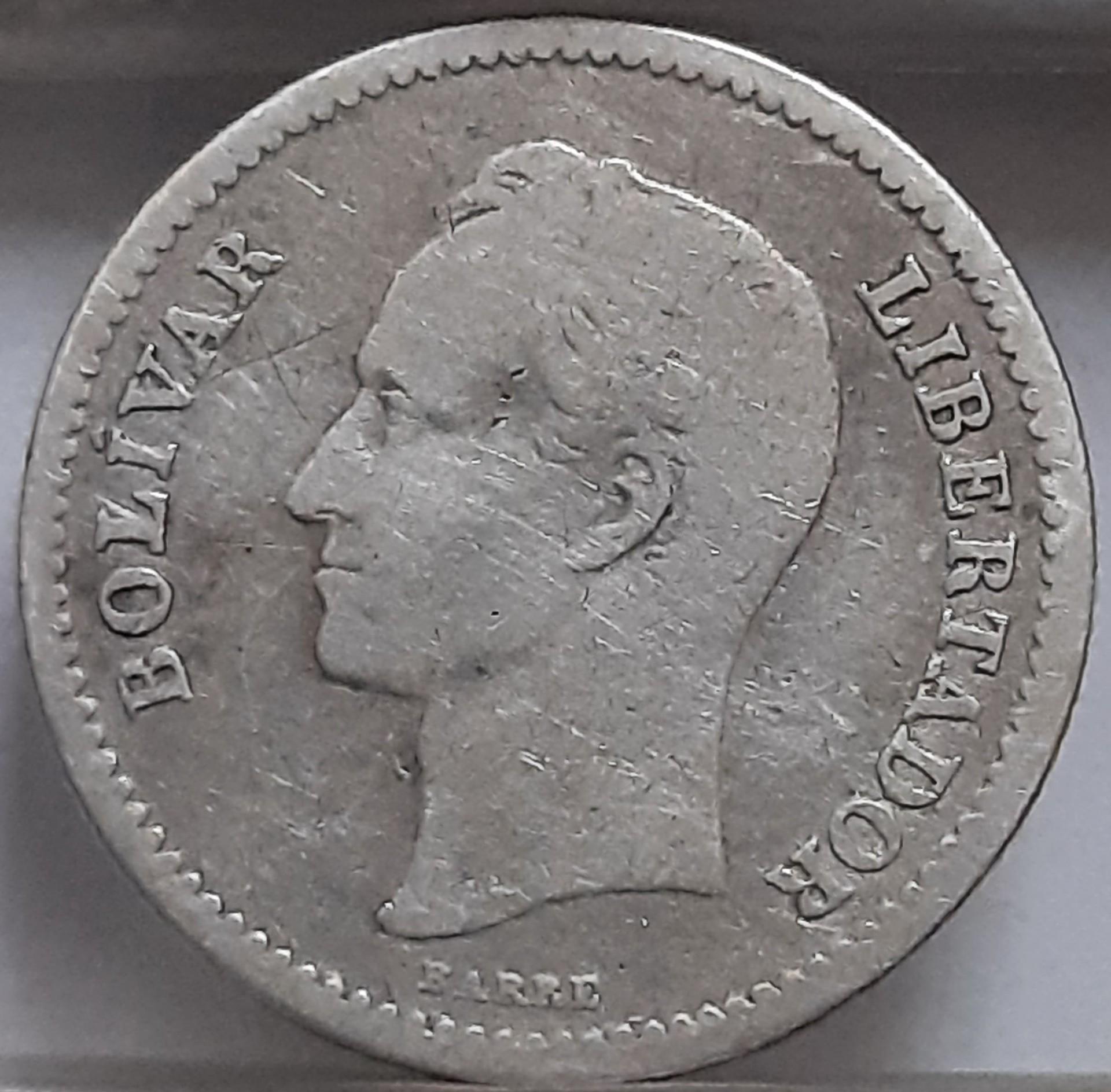 Venesuela 1/4 Bolivaro 1935 Y#20 Sidabras (2390)