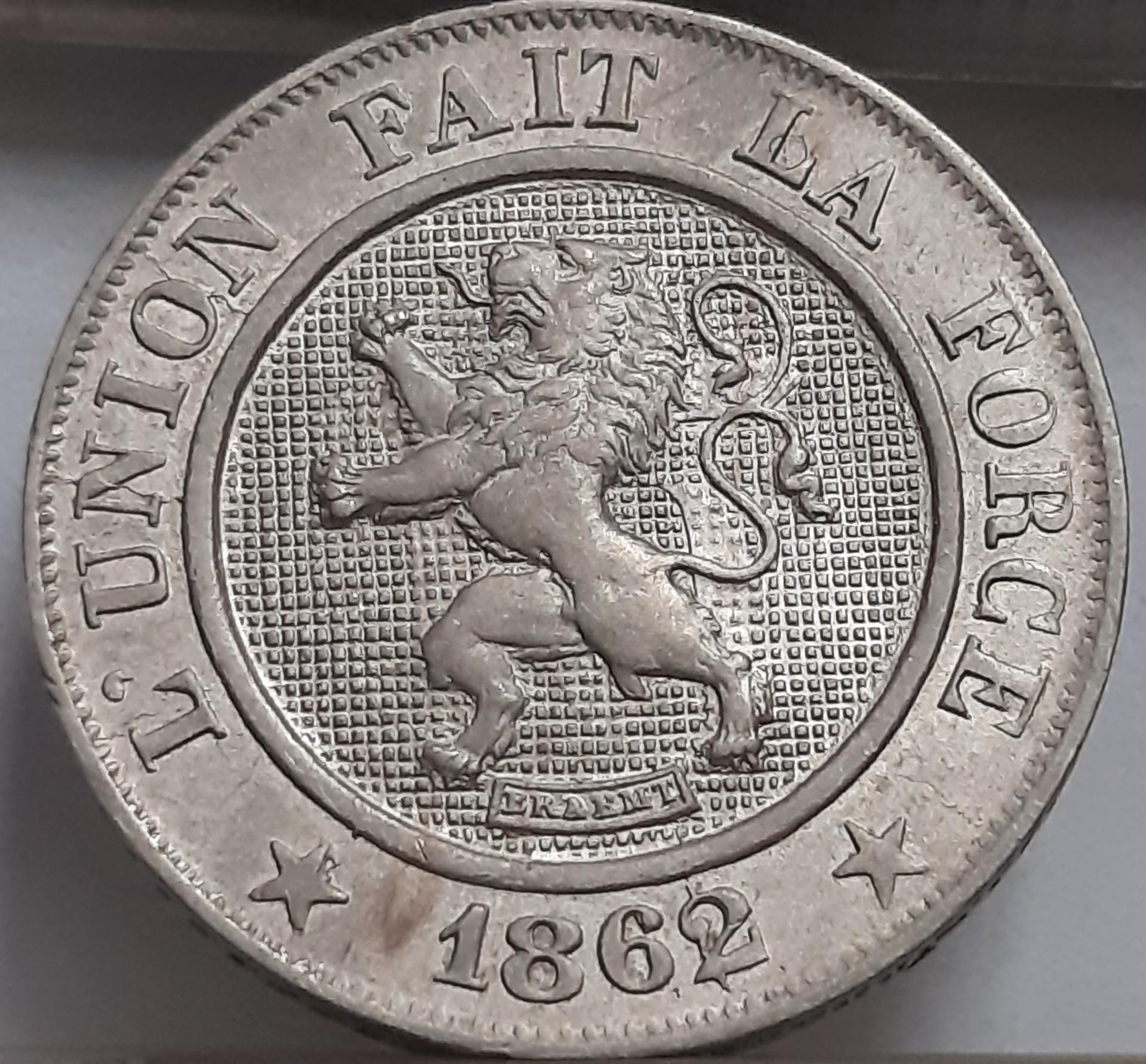 Belgija 10 Santimų 1862 KM#22 (2443)