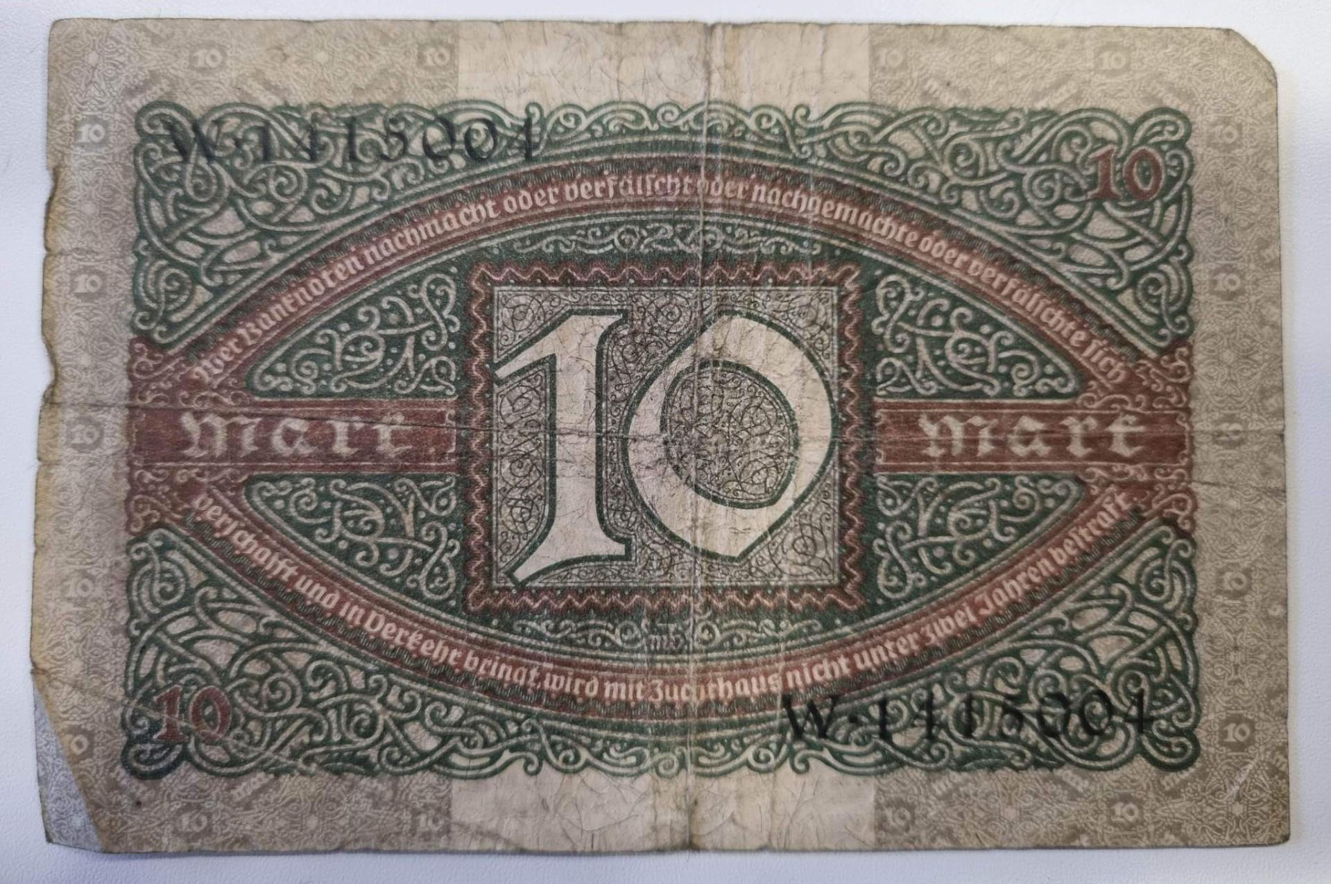 Vokietija Reichsmark 10 Mark Berlyn 1920