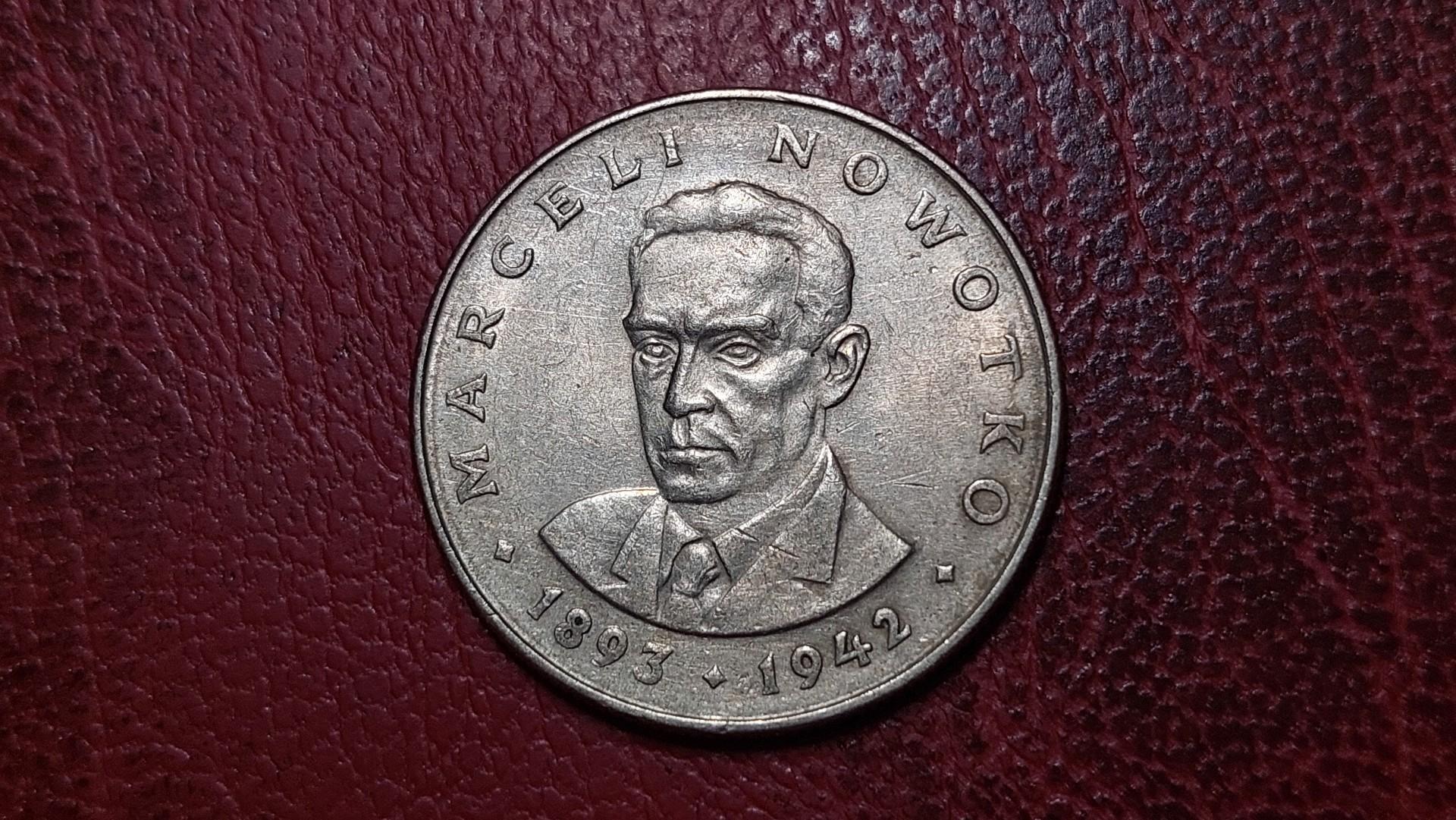 Lenkija 20 zlotų, 1975 Y# 69 Marselis Novotkas