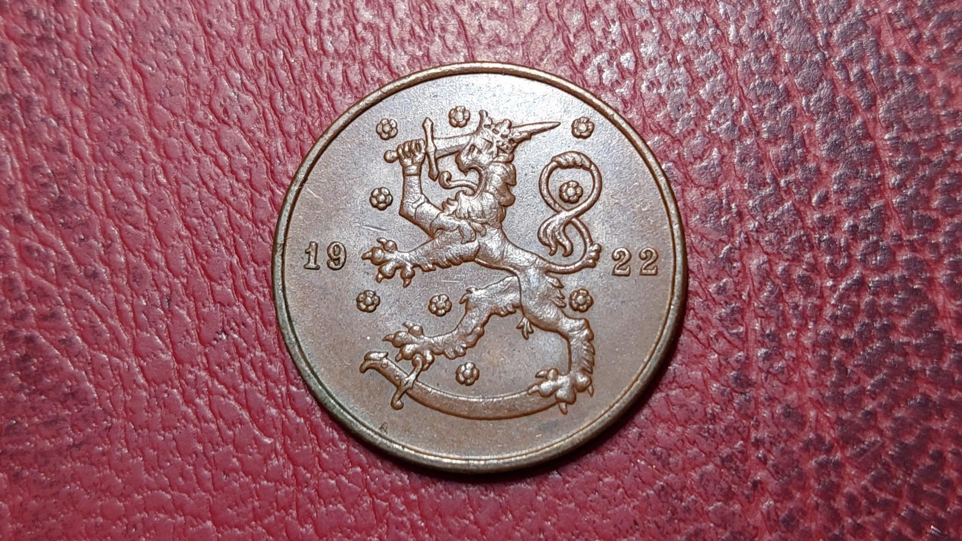 Suomija 10 pensų, 1922 KM# 24