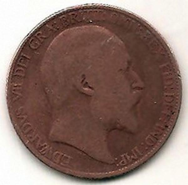 Anglija. 1 pensas ( 1905 ) VF