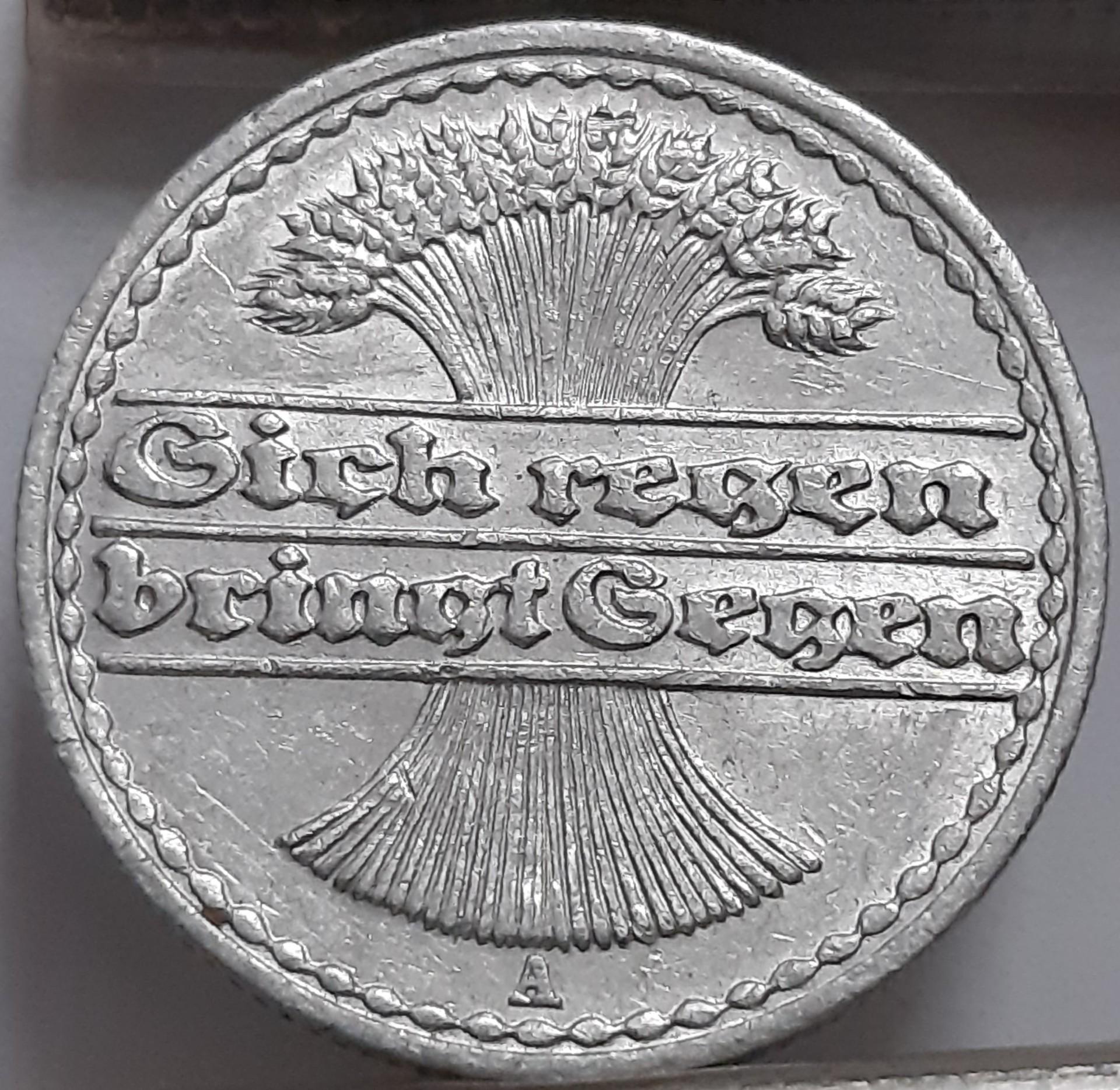 Vokietija 50 Pfenigų 1921 A KM#27 Aliuminis (2455)