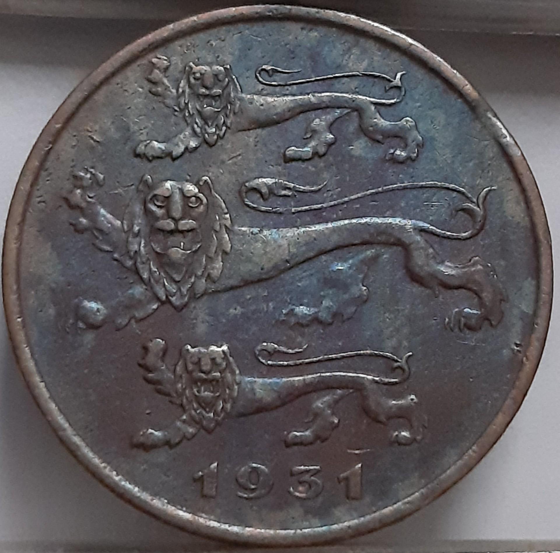 Estija 5 Sentai 1931 KM#11 Bronza (2472)