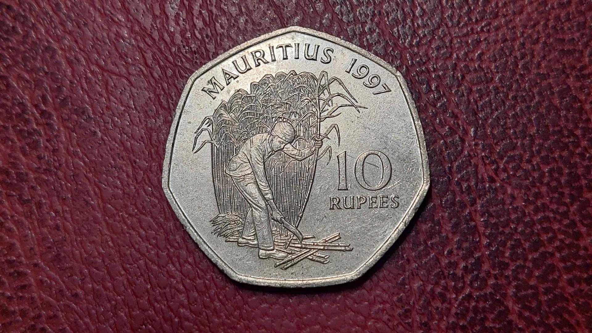 Mauricijus 10 rupijų, 1997 KM# 61