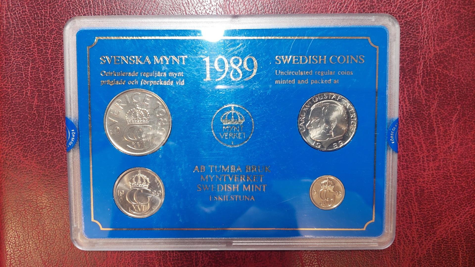 Švedijos setas rinkinys 1989m. Svenska mynt