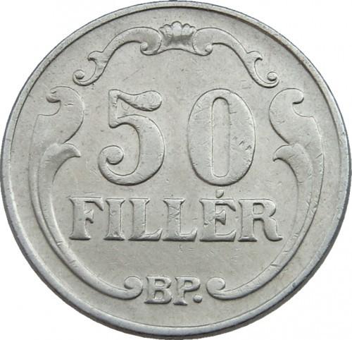 50 filerių Vengrija 1938m.