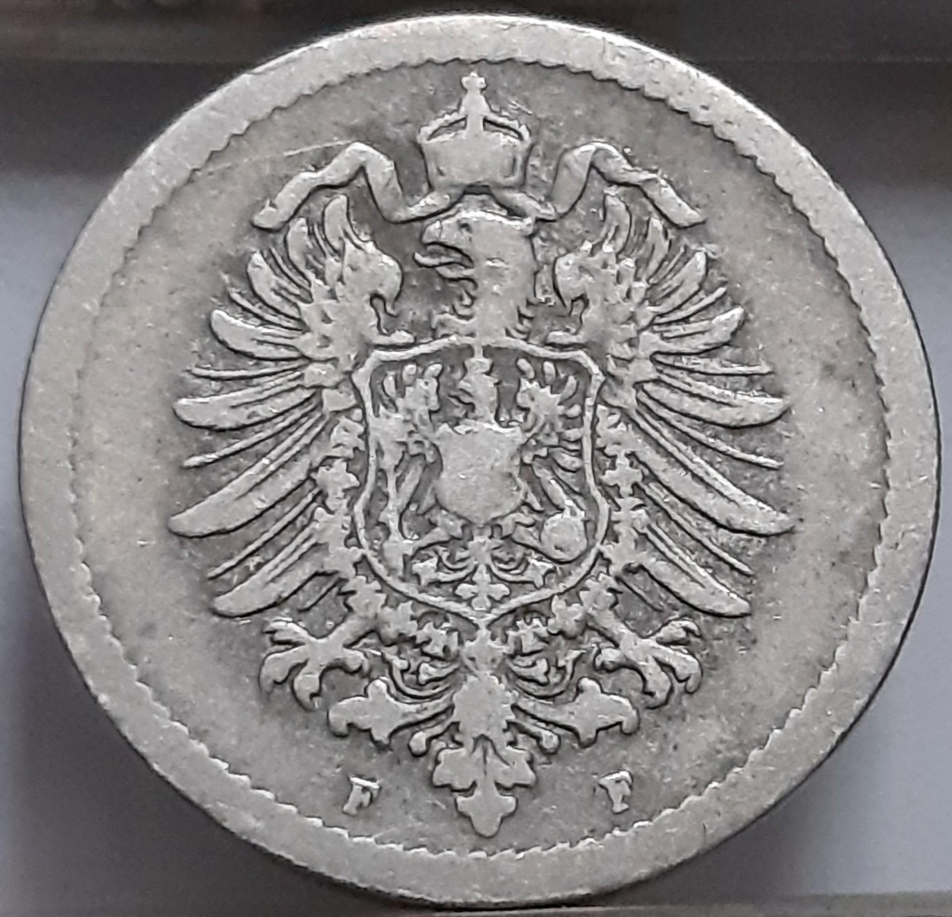 Vokietija 5 Pfenigai 1875 F KM#3 (2483)