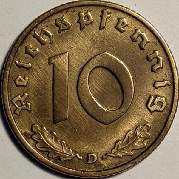 10 reichspfenigų 1937 D