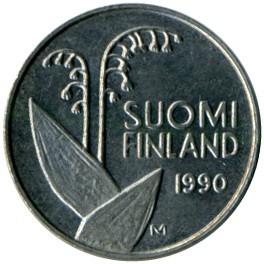 10 penių Suomija, 1990m.