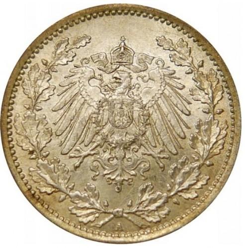  1/2 mark, Vokietija, 1915m. A
