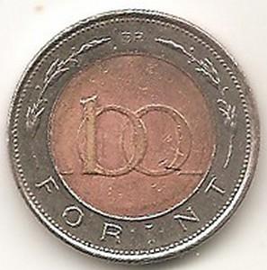 Vengrija. 100 forintų ( 2007 ) XF