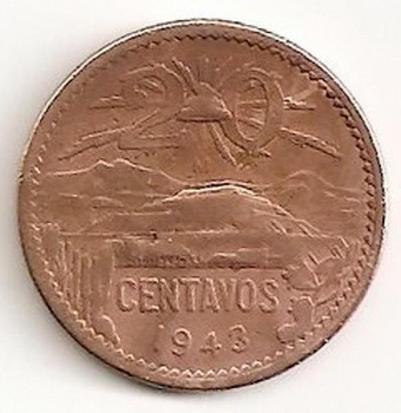 Meksika. 20 centavų ( 1943 ) VF+