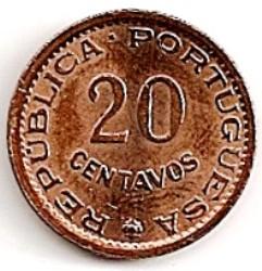 Mozambikas. 20 centavų ( 1974 )  XF