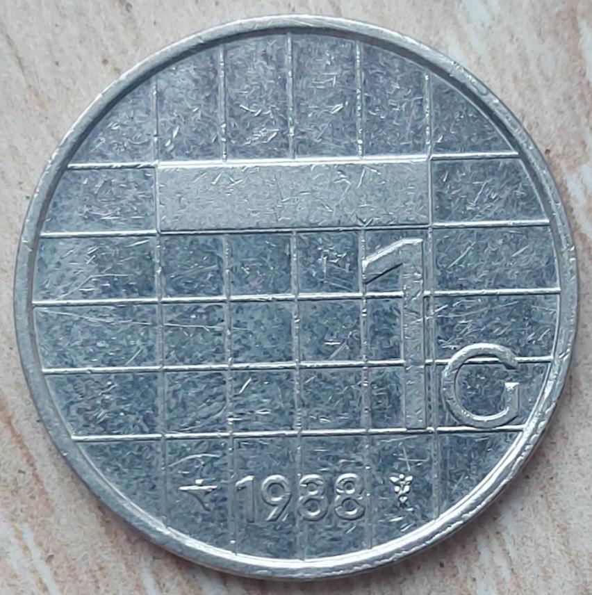 Nyderlandai 1 Guldenas 1988 KM#205 (A17)