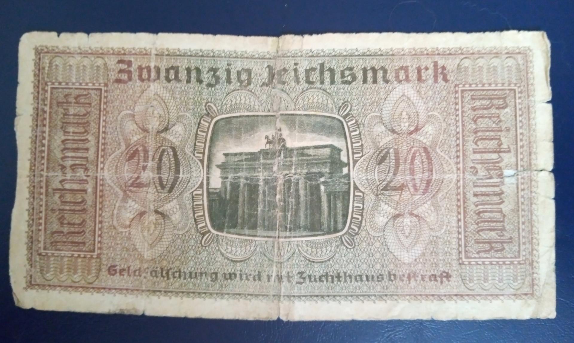 Vokietija Reichsmark 20 Mark