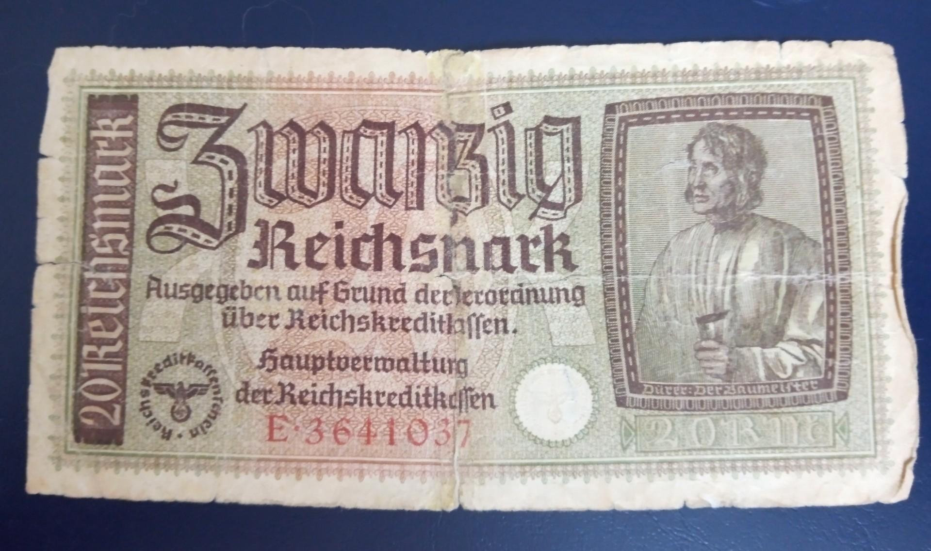 Vokietija Reichsmark 20 Mark