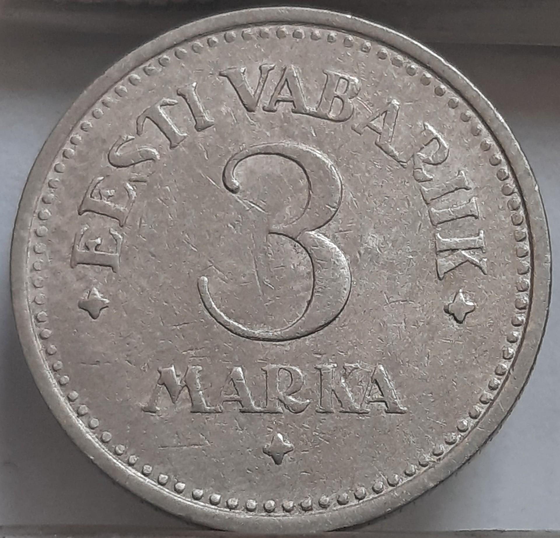 Estija 3 Markės 1922 KM#2 (2539)