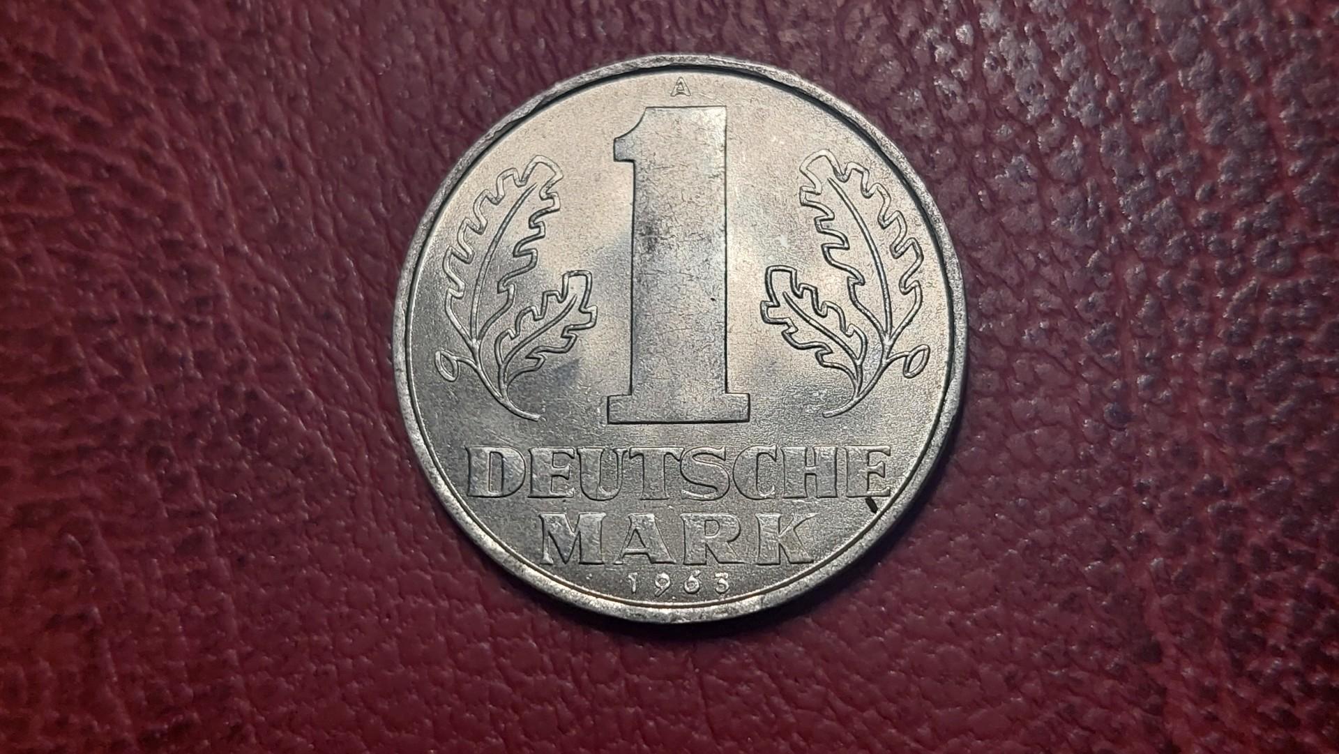 Vokietija - VDR 1 markė, 1963 KM# 13