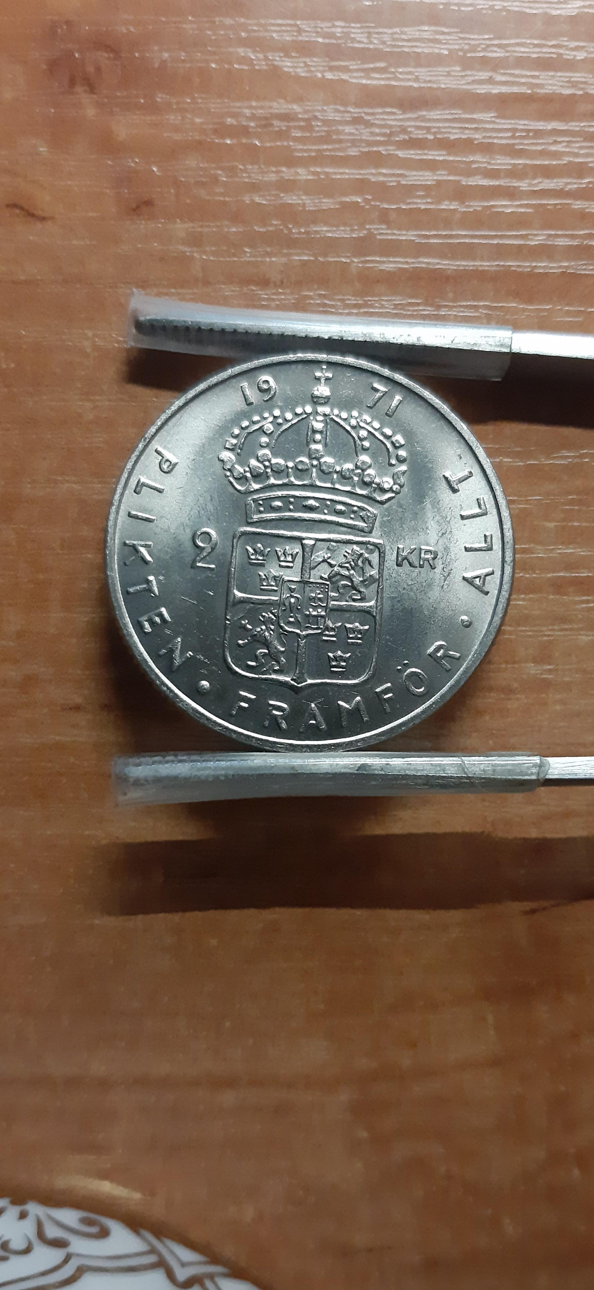 Švedija 2 Kronos 1971 KM#827a UNC