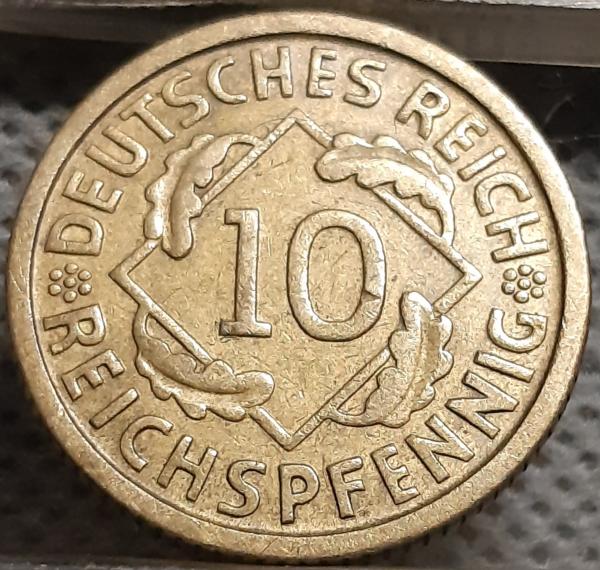 Vokietija 10 Reichspfenigų 1929 D KM#40 (2628)