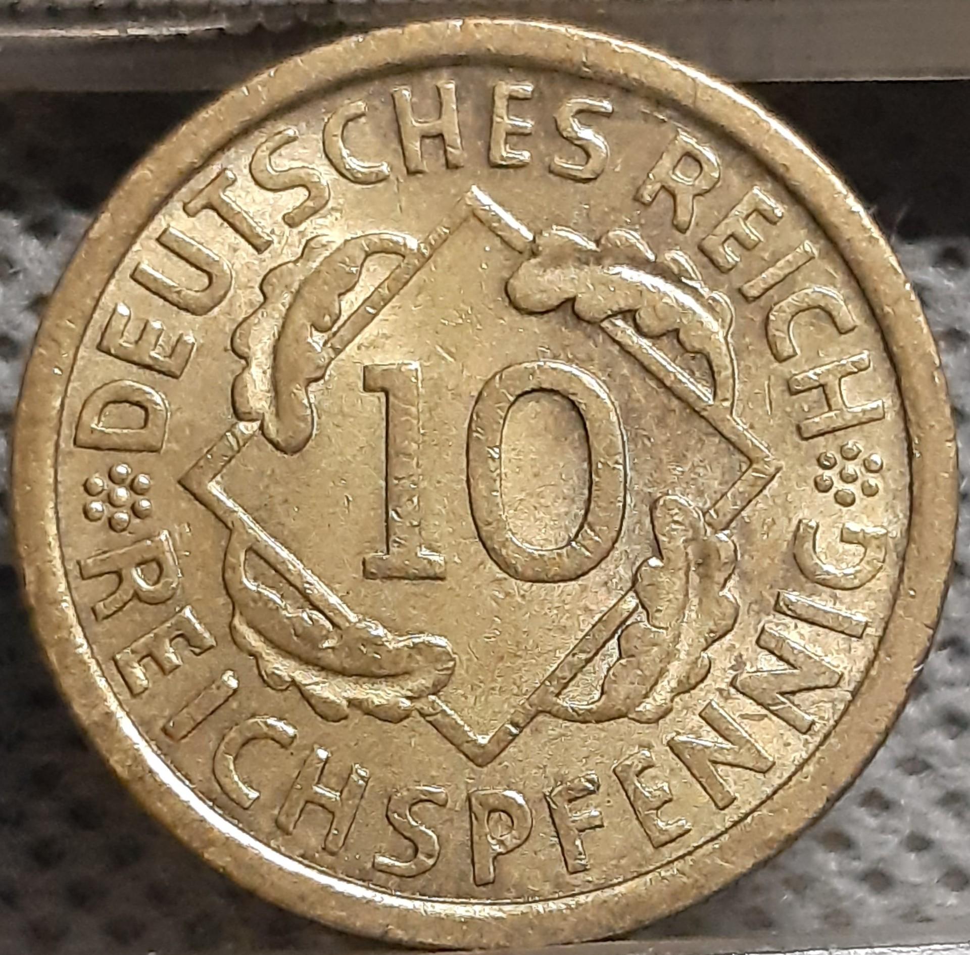 Vokietija 10 Reichspfenigų 1935 D KM#40 (2629)