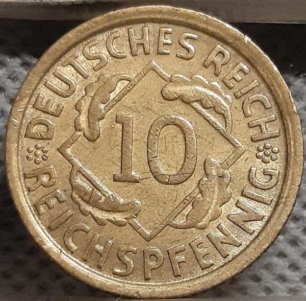 Vokietija 10 Reichspfenigų 1932 D KM#40 (2631)