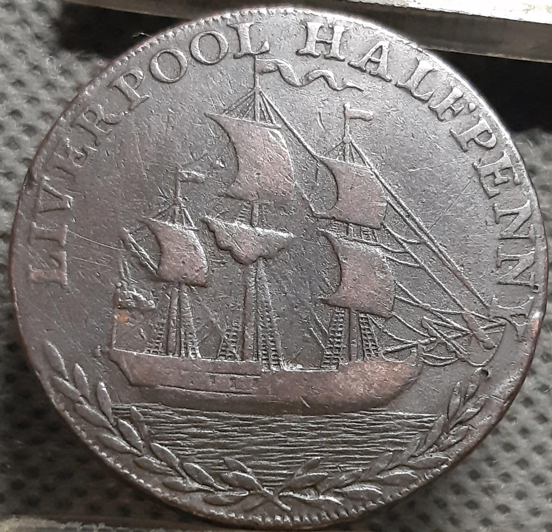 Jungtinė Karalystė ½ penso 1791 UC#1121 (2645)