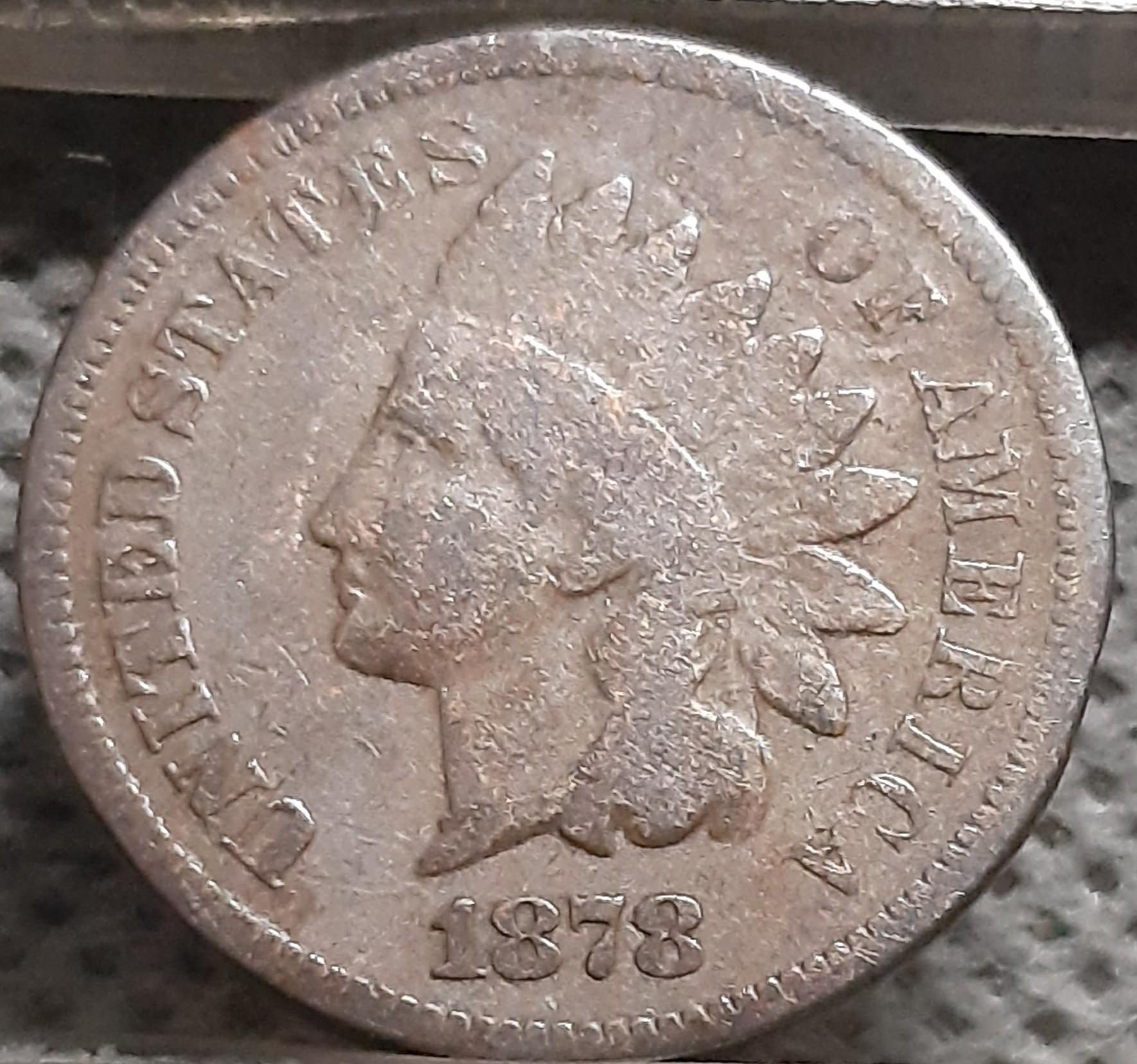 JAV 1 Centas 1878 KM#90a Bronza RETA (2647)