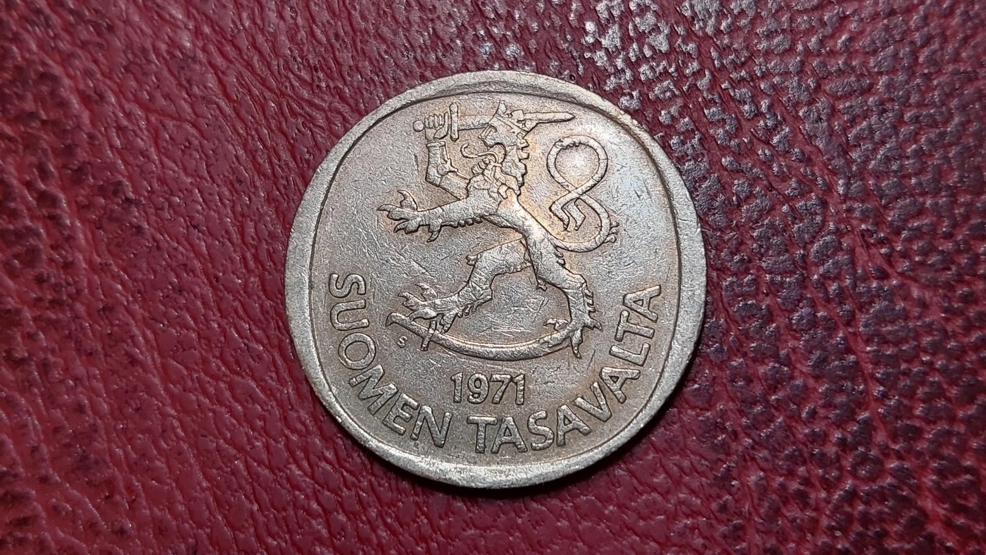 Suomija 1 markė, 1971 KM# 49a