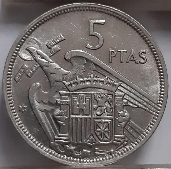 Ispanija 5 Pesetos 1957 KM#786 (2678)