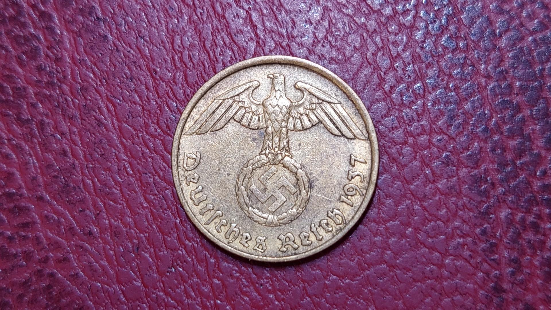 Trečiasis Reichas 5 reichspfenigai, 1937A KM# 91