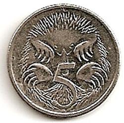 Australija. 5 centai ( 2013 ) XF