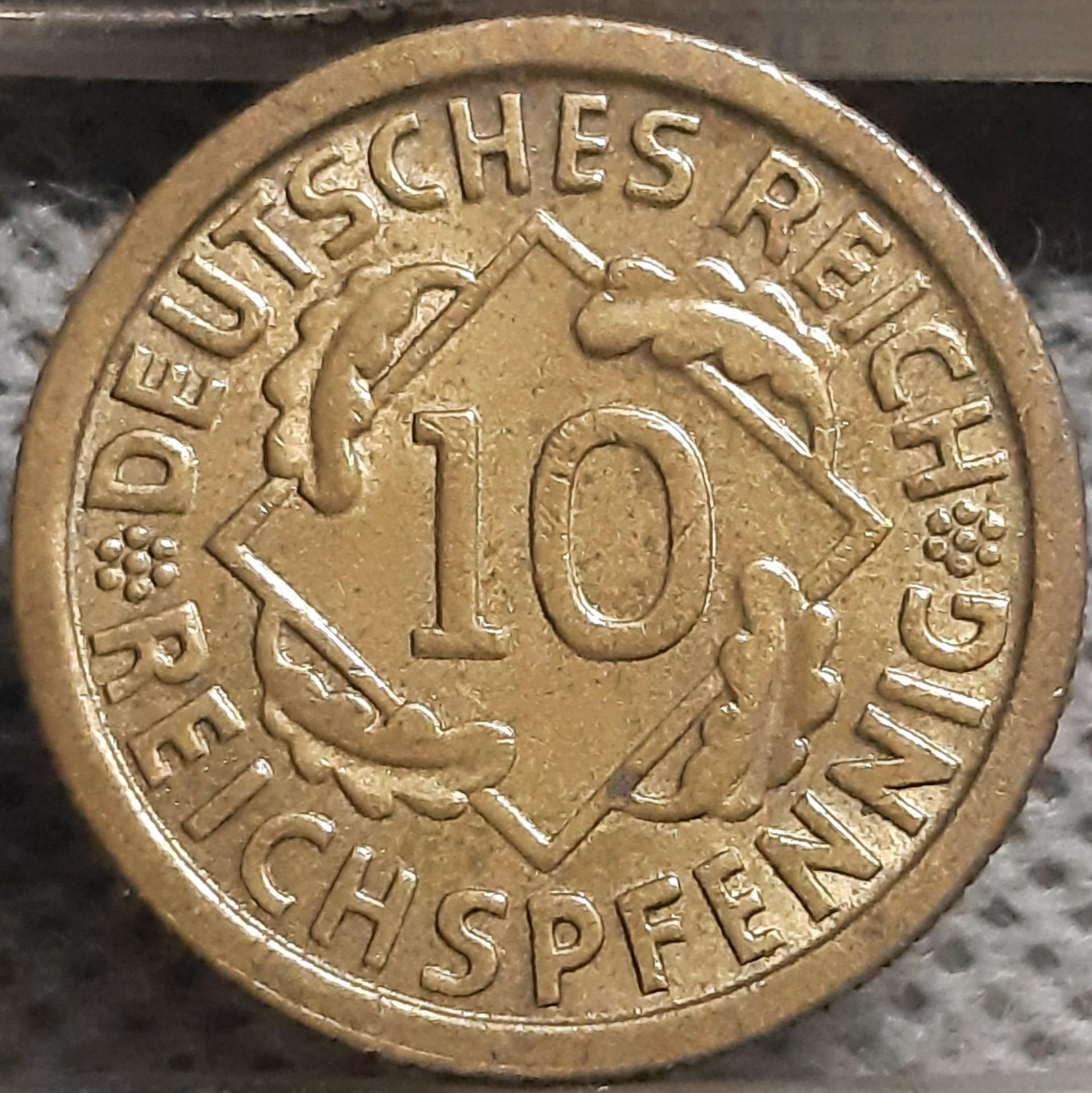 Vokietija 10 Reichspfenigų 1935 F KM#40 (2697)