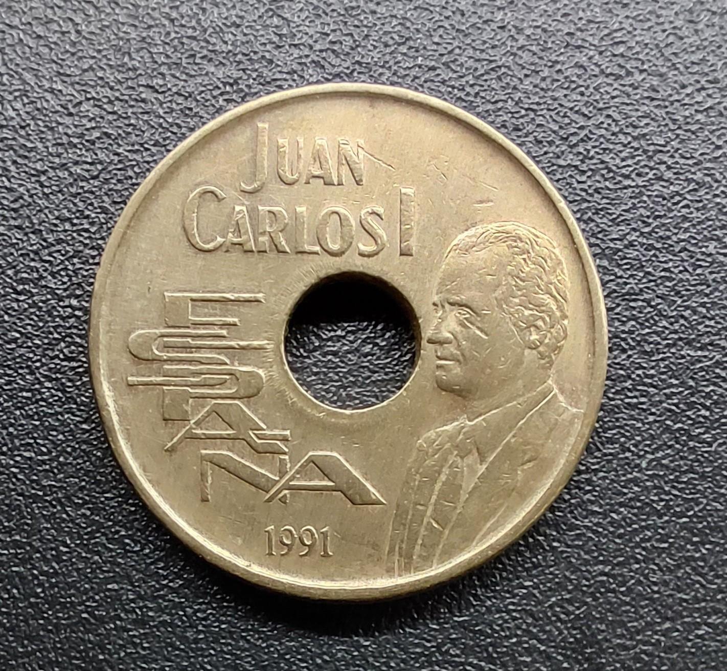 Ispanija.25 Pesetai.1991