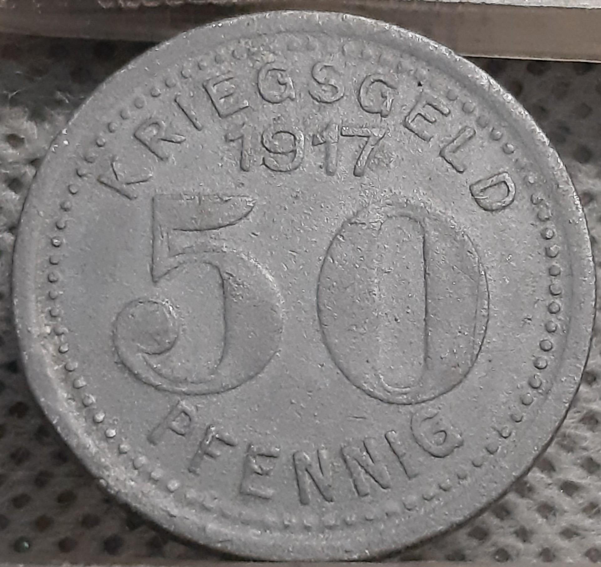 Vokietija-Elberfeld 50 Pfenigų 1917 N#26053 (2734)