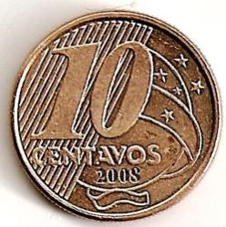 Brazilija. 10 centavų ( 2004 ) XF