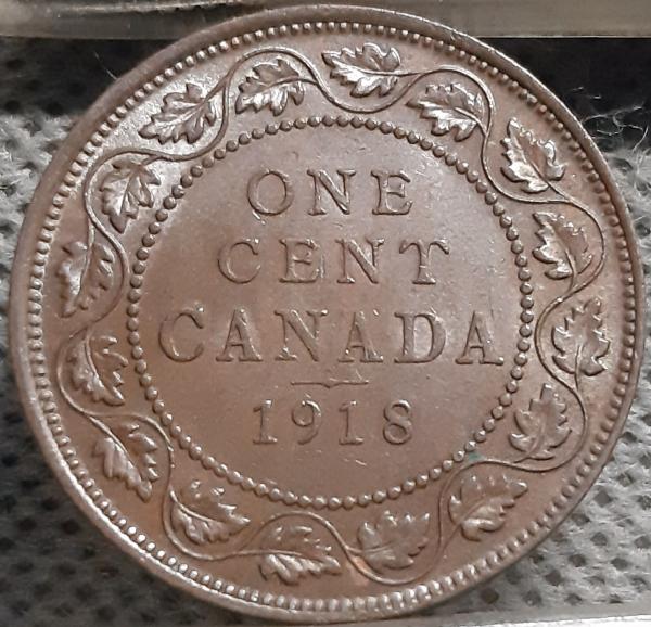 Kanada 1 Centas 1918 KM#21 Bronza (2770)