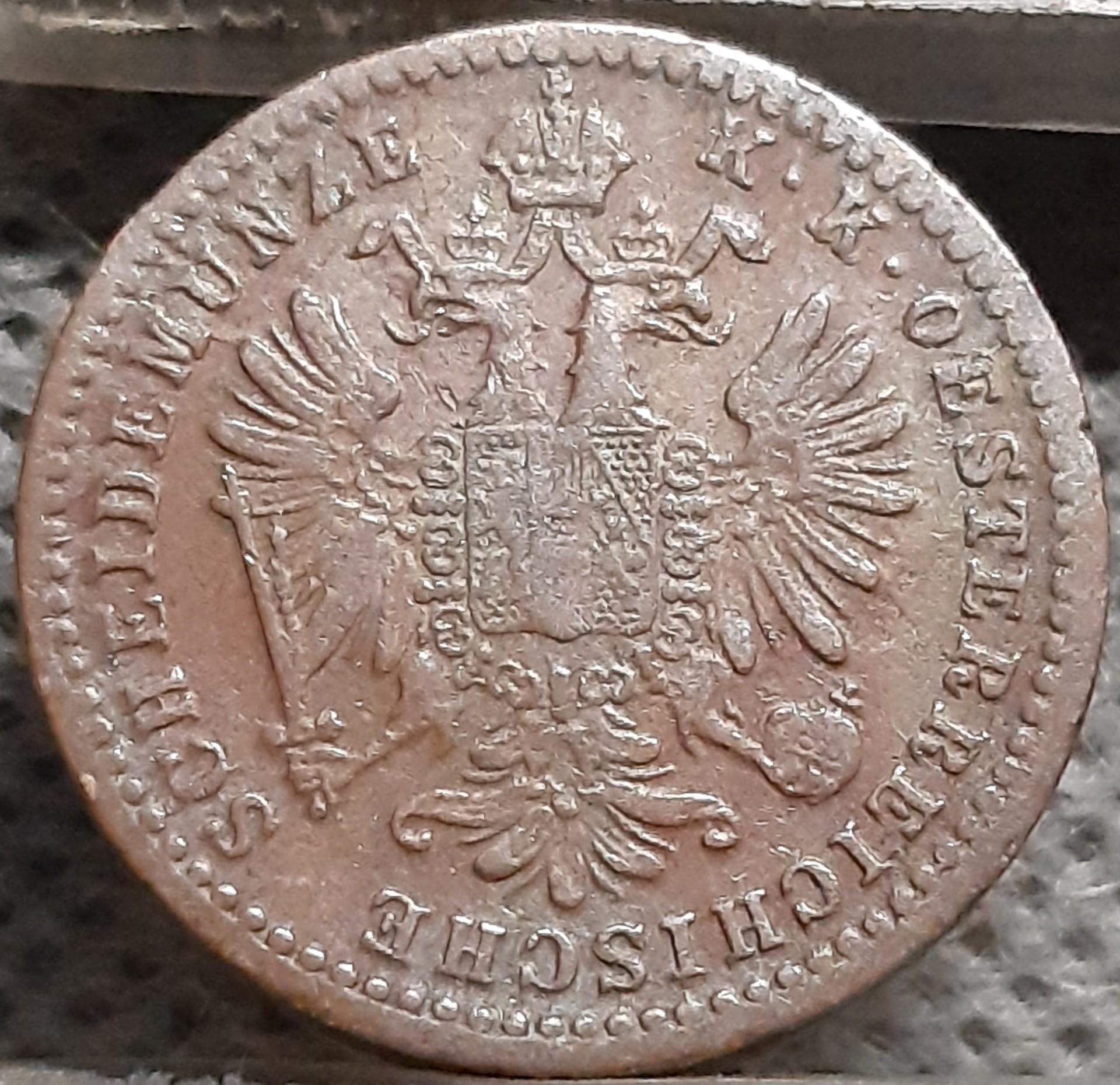 Austrija 1 Kreiceris 1861 A KM#2186 Varis (2775)