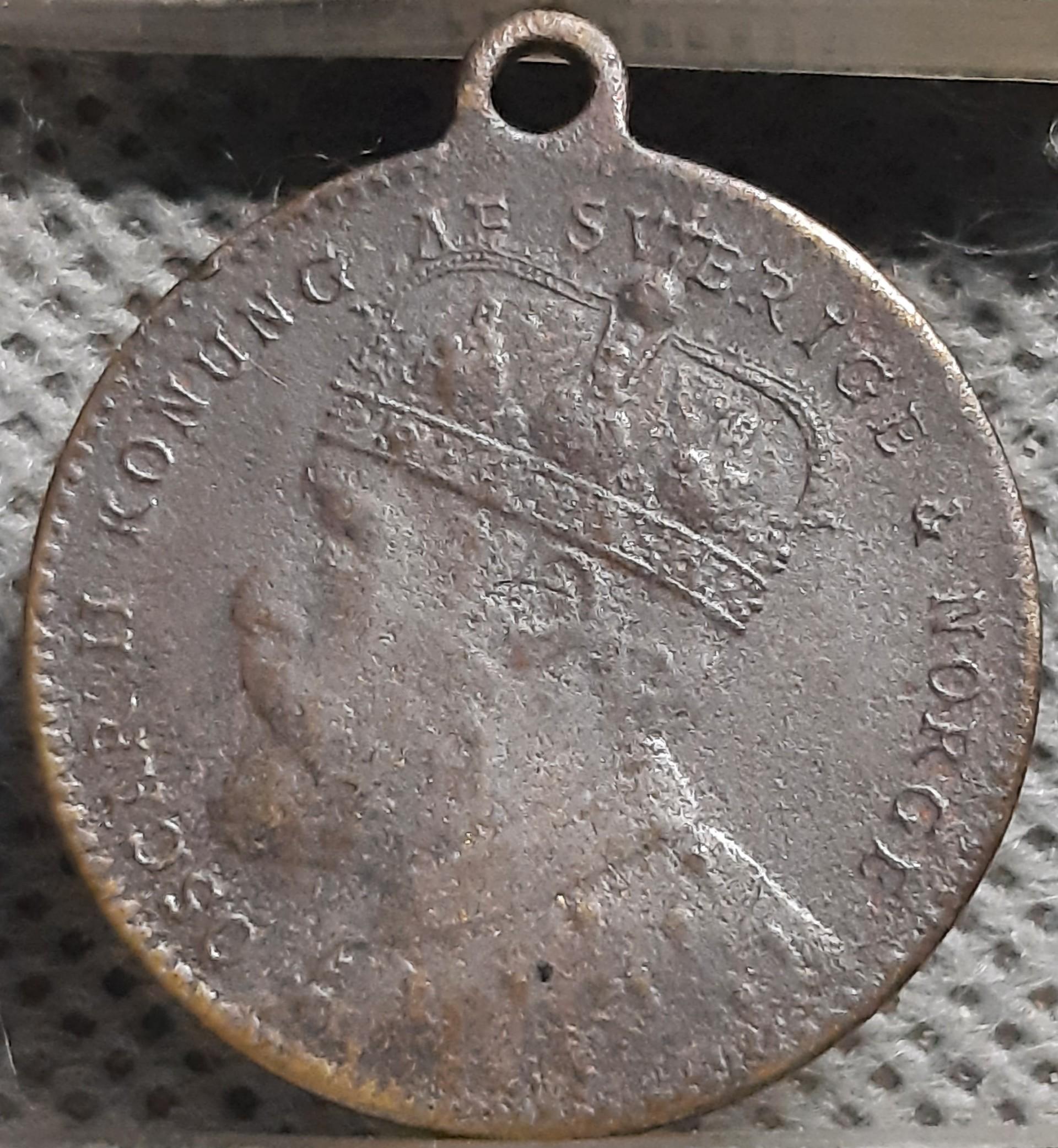 Švedija Oscar II 1897 Medalijonas (2826)