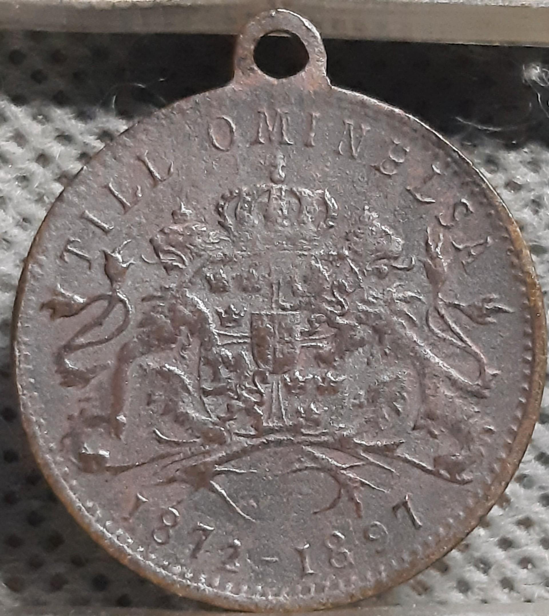 Švedija Oscar II 1897 Medalijonas (2826)