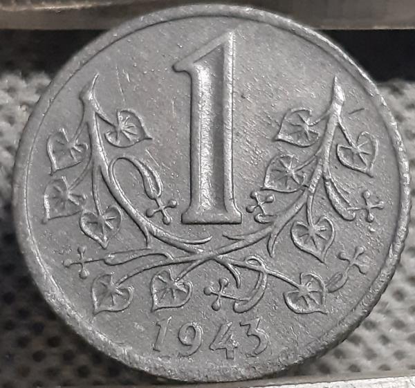 Bohemija ir Moravija 1 Krona 1943 KM#4 (2848)