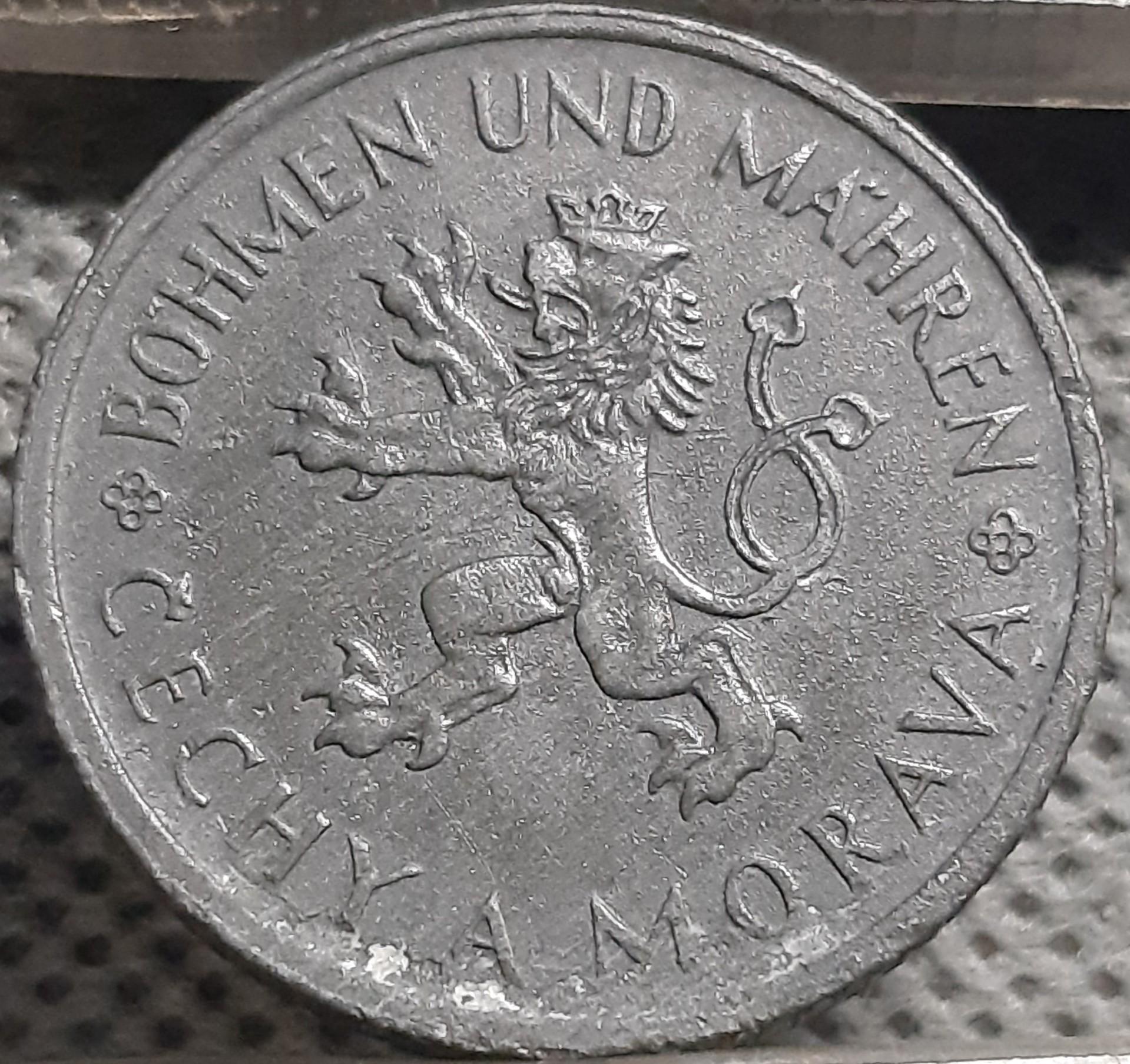 Bohemija ir Moravija 1 Krona 1943 KM#4 (2848)