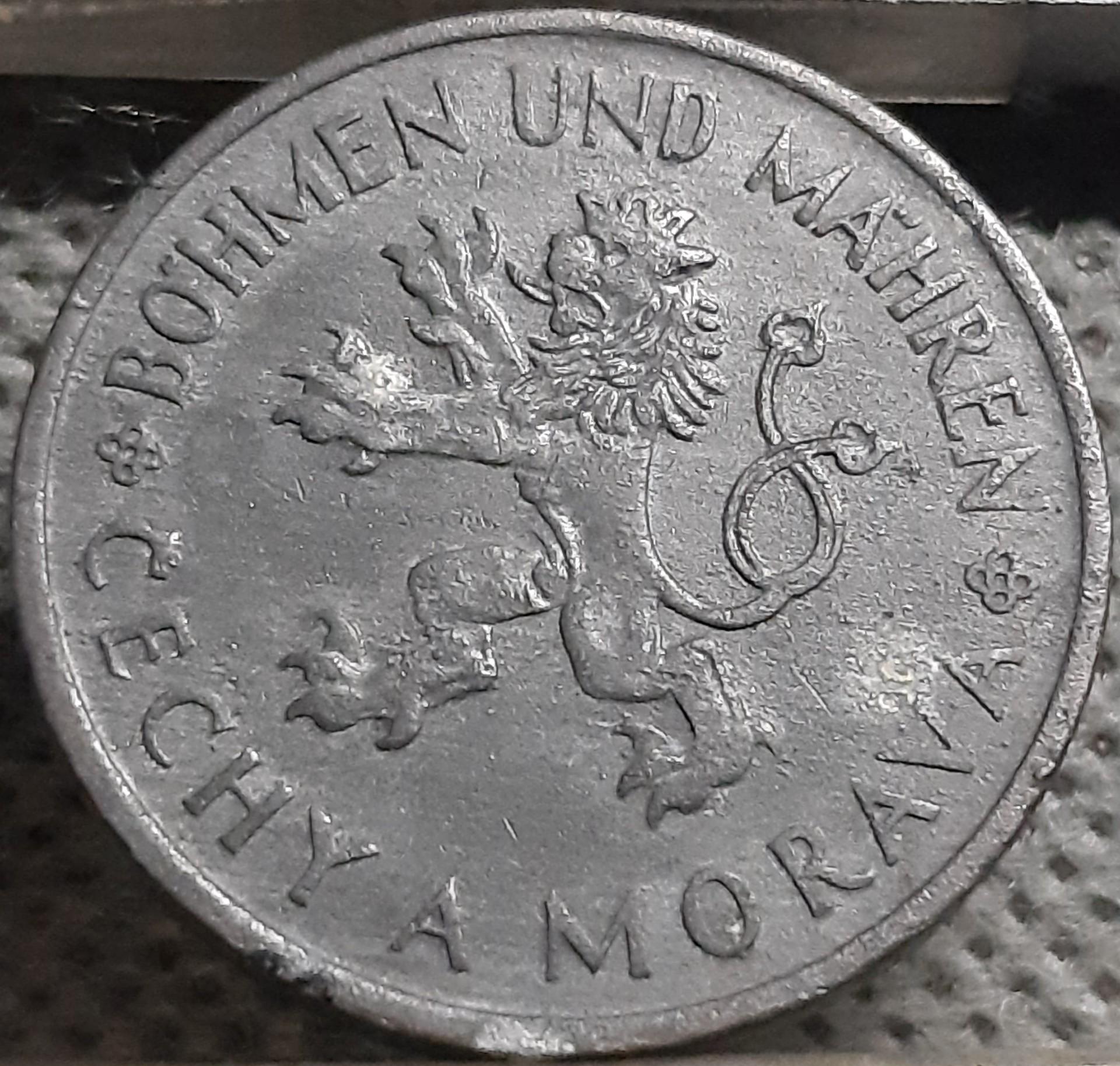 Bohemija ir Moravija 1 Krona 1941 KM#4 (2849)