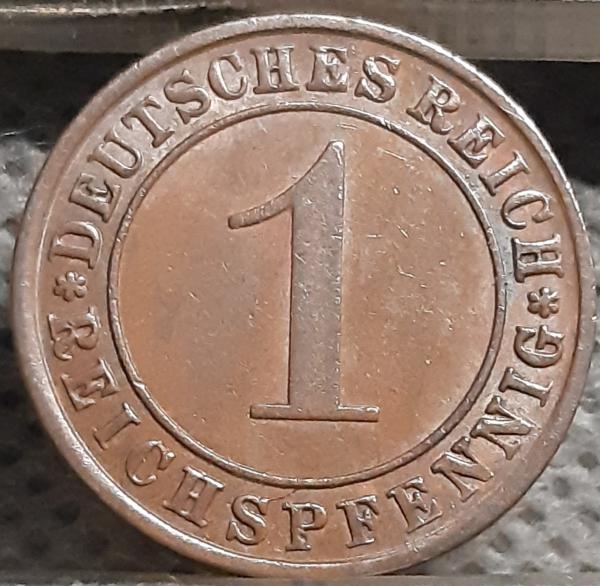 Vokietija 1 Reichspfenigas 1927 E KM#37 (2853)