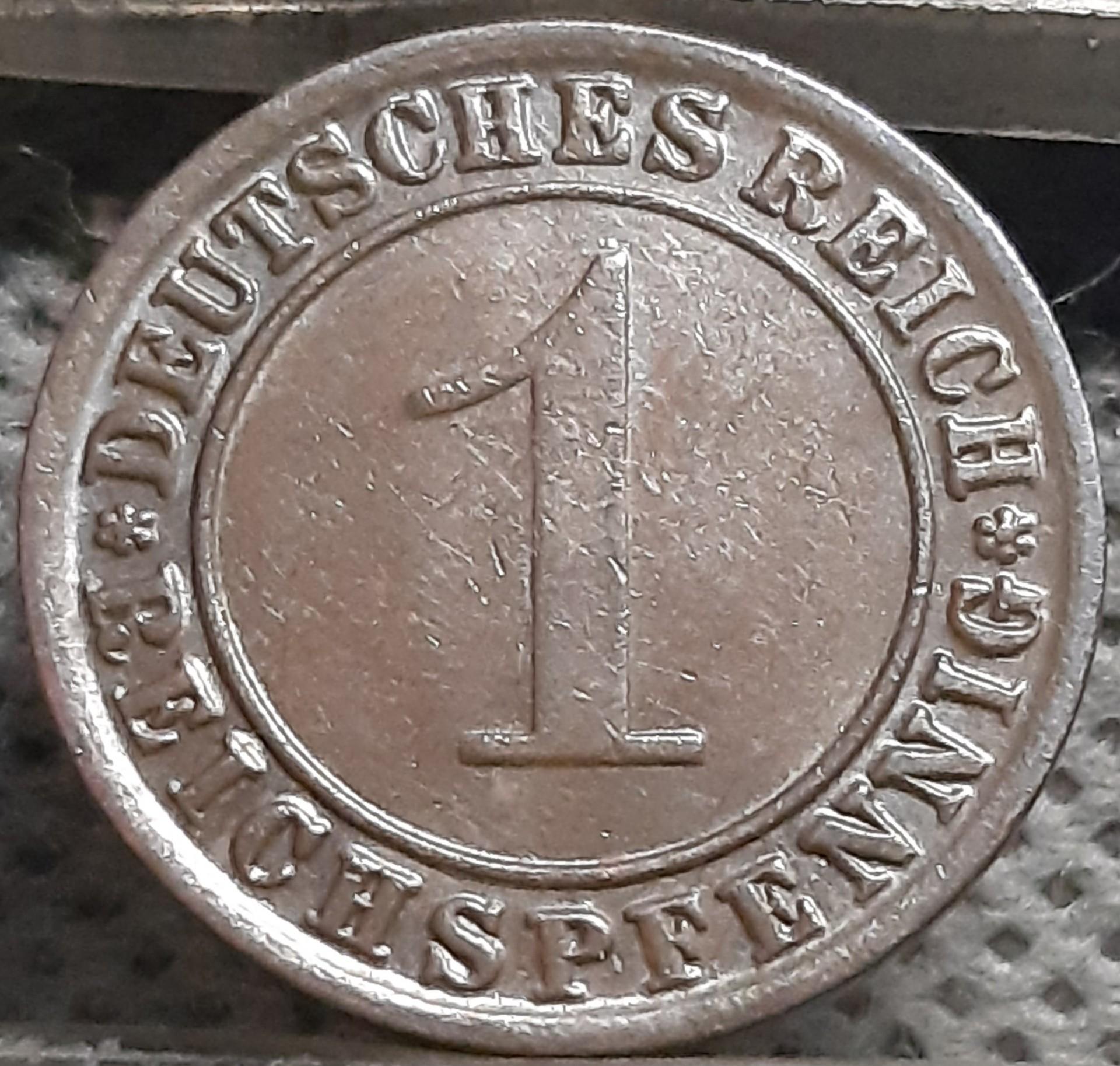 Vokietija 1 Reichspfenigas 1928 F KM#37 (2856)