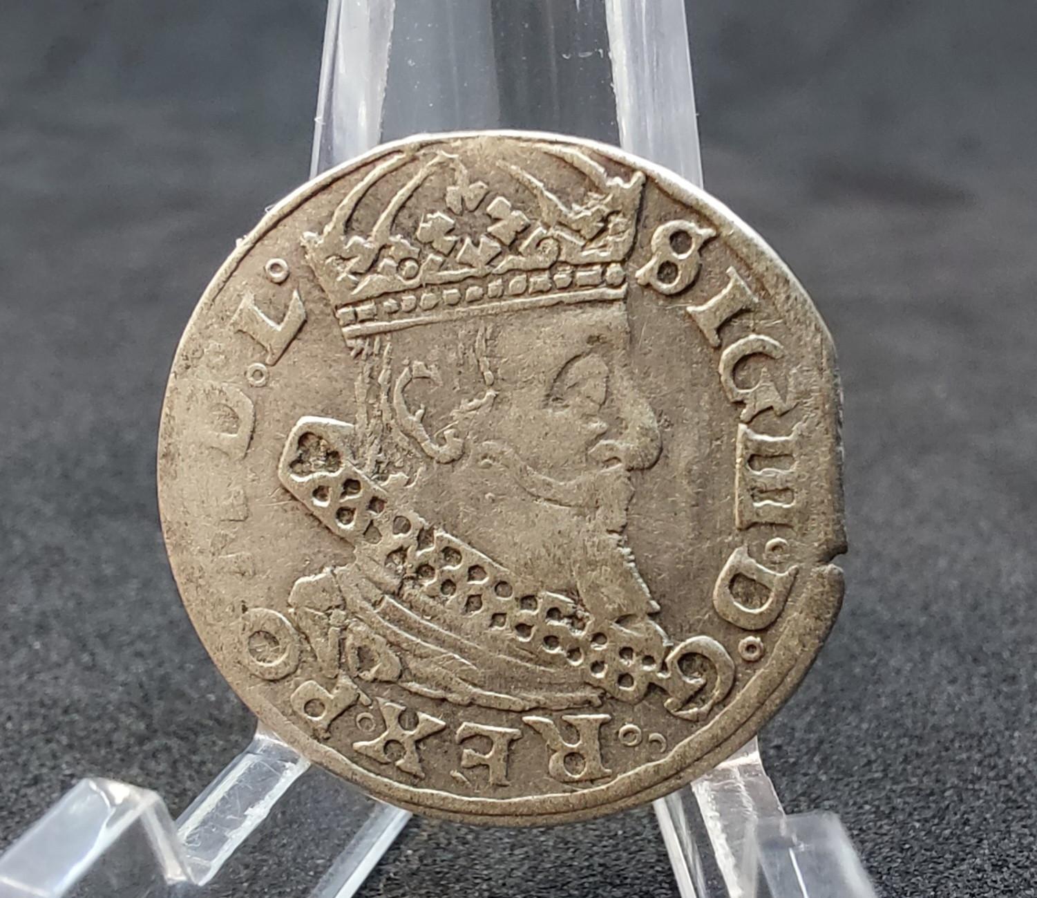 Gražus Lietuviškas Žygimanto Vazos Grašis 1627