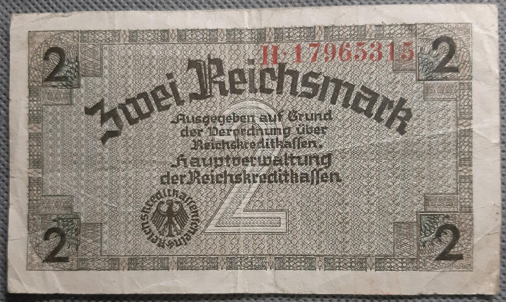 Vokietija 2 Reichmarkės 1940-1945 N#208957 (2898)